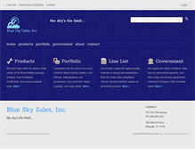 Tablet Screenshot of blueskysalesinc.com